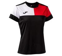 Joma Camiseta Crew V Mujer Tricot, Noir/Rouge/Blanc, XS Femme