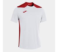 Joma Championship VI T-Shirt à Manches Courtes, Homme, Blanc/Rouge, 6XS