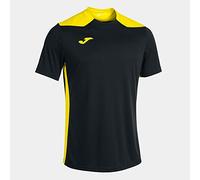 Joma Championship VI T-Shirt à Manches Courtes, Homme, Noir/Jaune, Talla Normal
