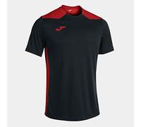 Joma Championship VI T-Shirt à Manches Courtes, Homme, Noir/Rouge, XL