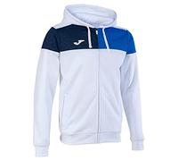 Joma Chaqueta Capucha Crew V Hombre Veste à Capuche, Blanc Royal Marine, L Homme