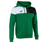 Joma Chaqueta Capucha Crew V Hombre Veste à Capuche, Vert/Noir/Blanc, L Homme