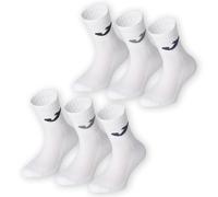 Joma Chaussettes Bébé Fille en Éponge pour Toutes les Saisons Chaussettes Tennis Garçons Football et Basket, Hauteur Mi-Mollet, Chaussettes de Sport en Coton, 6 paires, Blanc, 23-28