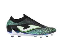 Joma Chaussures de football FG, pointure 37-46, coupe uniforme, contrôle et précision, Noir, vert, 41 EU