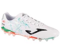 JOMA Chaussures de football Supercopa 24, terrain ferme (FG), Blanc/Turquoise, 42.5