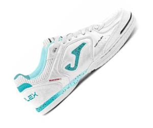 Joma Chaussures Futsal, 35-47, durabilité et adhérence supérieure pour Jeu intérieur, Blanc, Turquoise, 39 EU