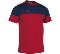 Joma Col Rond V T-Shirt, Rouge/Bleu Marine, XL Homme