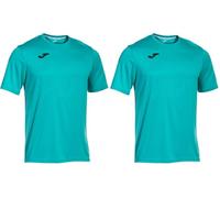 Joma Combi M/C Tee Shirt, Turquoise, L Men's (Lot de 2)