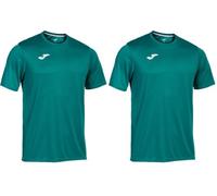 Joma Combi M/C Tee Shirt, Vert foncé, L Men's (Lot de 2)