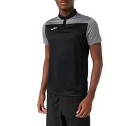 Polo Joma Combi manches courtes noir gris - M