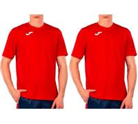 Joma Combi T-Shirt Manches Courtes Homme, Rouge, XS (Lot de 2)