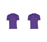 Joma Combi T-Shirt Manches Courtes Homme, Violet, M (Lot de 2)