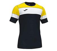 Joma Crew IV Tee-Shirts Equip. M/C, Hommes, Noir Jaune Blanc, 5XS