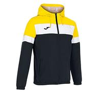 Joma Crew IV Veste Imperméable Garçon, Noir/Jaune, 4XS