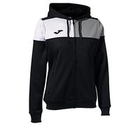 Joma Crew V Veste à Capuche, Noir/Gris/Blanc, M Femme
