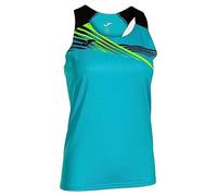 Joma Débardeur Femme Elite X T-Shirt, Turquoise Fluo/Noir