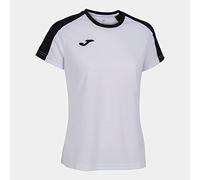 Joma Eco Championship T-Shirt à Manches Courtes pour Femme, Blanc/Noir, XL