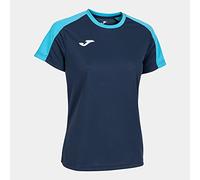 Joma Eco Championship T-Shirt à Manches Courtes pour Femme, Bleu Marine/Turquoise Fluo