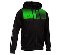 Joma Eco Supernova Veste à Capuche, Noir/Vert Fluo, L Homme