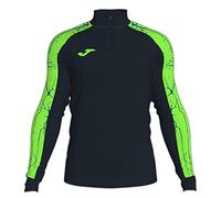 Joma Élite IX Sweat-Shirt, Noir/Vert Fluo, M Homme