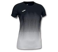 Joma Elite T-Shirt de Course Femme, Noir/Blanc, L