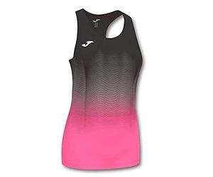 Joma Elite VII Débardeur de Course pour Fille Noir/Rose 4 x S-3XS