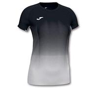 Joma Elite VII T-Shirt Running, Filles, Noir Blanc, 4XS-3XS