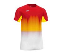Joma Elite VII T-Shirt Running Manches Courtes Homme, Rouge/Blanc, XL
