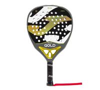 Joma Gold Pro Raquette de padel 350 g Forme diamant manche extra long Tubulaire plate 100 % carbone noyau Flexo Black EVA Technologie rotative Vibra-out