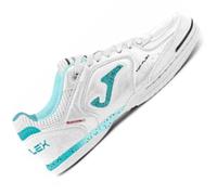 Joma Homme Top Flex Chaussures Futsal, Blanc, Turquoise, 43 EU