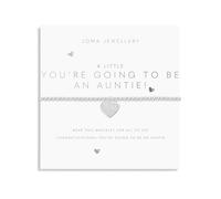 Joma Jewellery A LITTLE | YOU'RE GOING TO BE AN AUNTIE! | Plaqué argent | Bracelet | Extensible de 17,5 cm