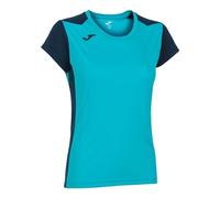 Joma Maillot Femme Record II, Mixte, Turquoise Fluo Bleu Marine, XS