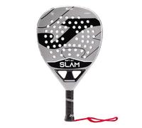 Joma Raquette de padel professionnelle Slam Soft avec technologie Rotarion et Vibra - Out, 350 g - Gris/noir - Avec housse