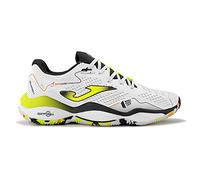 Joma Série Smash, Chaussures Homme, Blanc/Jaune Fluo, 44 EU Ancho