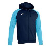 Joma Academy IV, Sweat à Capuche, pour Homme, Bleu (Marine/Turquoise Fluo), XL