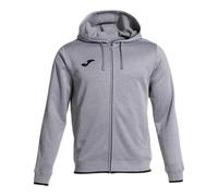 Joma - Sweat pour Homme - Olympiade - Capuche - Fermeture éclair, Gris et Noir, L