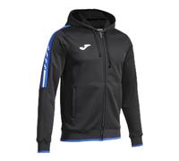 Joma - Sweat pour Homme - Olympiade - Capuche - Fermeture éclair, Noir/Bleu Roi, L