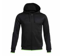 Joma - Sweat pour Homme - Olympiade - Capuche - Fermeture éclair, Noir, Vert Fluo, XL