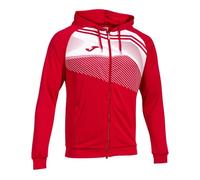 Joma Sweat Zippé à Capuche pour Homme, Taille XL, Rouge/Blanc