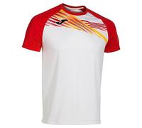 Joma T-Shirt à Manches Courtes Elite x Blanc Rouge