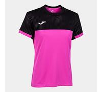 Joma T- Shirt à Manches Courtes Montréal, Rose Fluo/Noir, M Femme