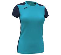 Joma T-shirt Record II Femme bicolore manches courtes Turquoise/Bleu marine M