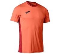 Joma T- Shirt à Manches Courtes Winner II, Orange Fluo-Noir, 5XS Homme