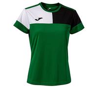 Joma Crew V T-Shirt, Vert/Noir/Blanc, S Femme