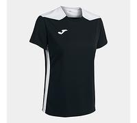 Joma T-Shirt Manches Courtes Championship VI, Femme, Noir/Blanc, S