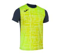Joma T-Shirt Manches Courtes Elite VIII Bleu Marine Fluor, 101929.321.M
