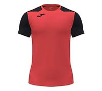 Joma T-Shirt Manches Courtes II Fluor Noir Corail, 102223.041.2XL