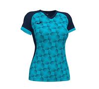 Joma T-Shirt Manches Courtes Supernova III Bleu Marine Fluor Turquoise, 901431.342.L