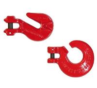 Joma-Tech | Lot économique de crochets à boucle et crochets parallèles | Épaisseur : 10 mm | Diamètre de l'anneau : 8 mm et 10 mm | Accessoires pour chaînes arrière et fournitures forestières