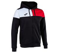 Joma Veste à Capuche Crew V Homme, Noir/Rouge/Blanc